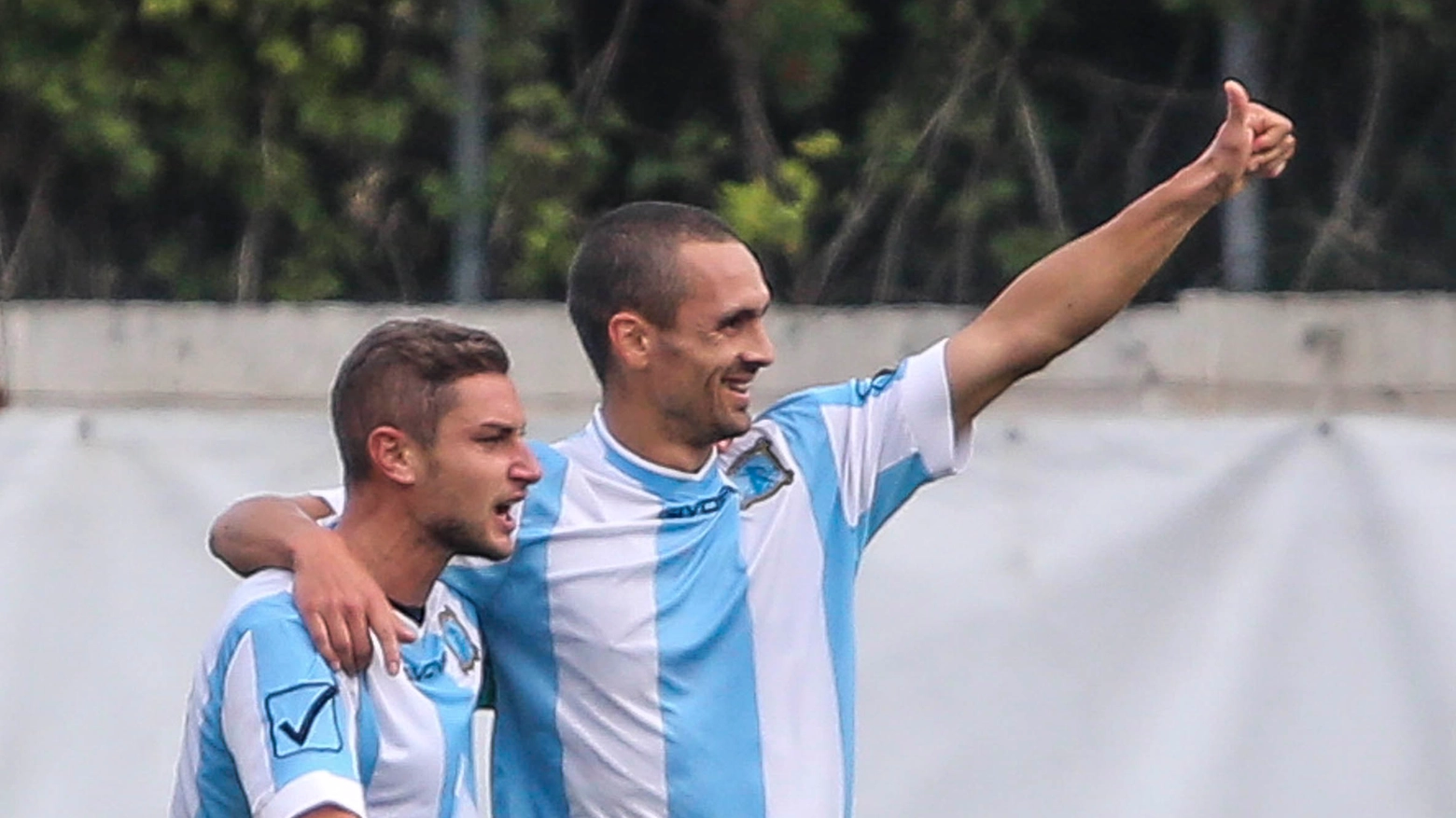 San Marino, l'attaccante Emiliano Olcese e il capitano Pierluigi Baldazzi