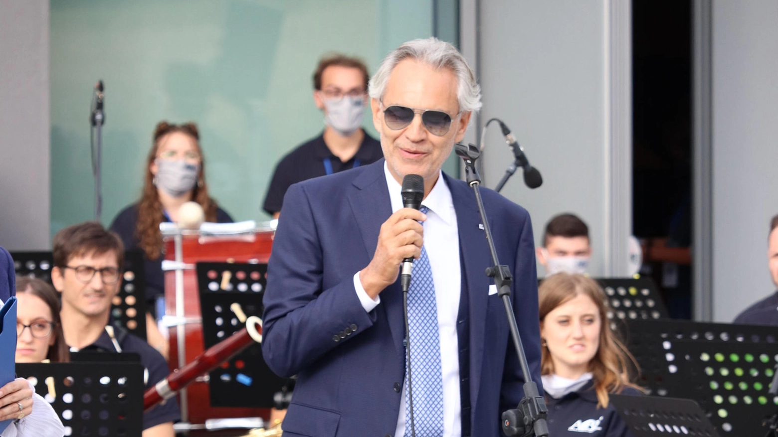 Bocelli inaugura l'Accademia della musica di Camerino realizzata dalla sua Fondazione