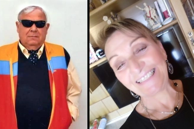 Vittorio Capuccini, 82 anni, vigile in pensione di San Mauro e la sua vittima Oriana Brunelli, 70 anni