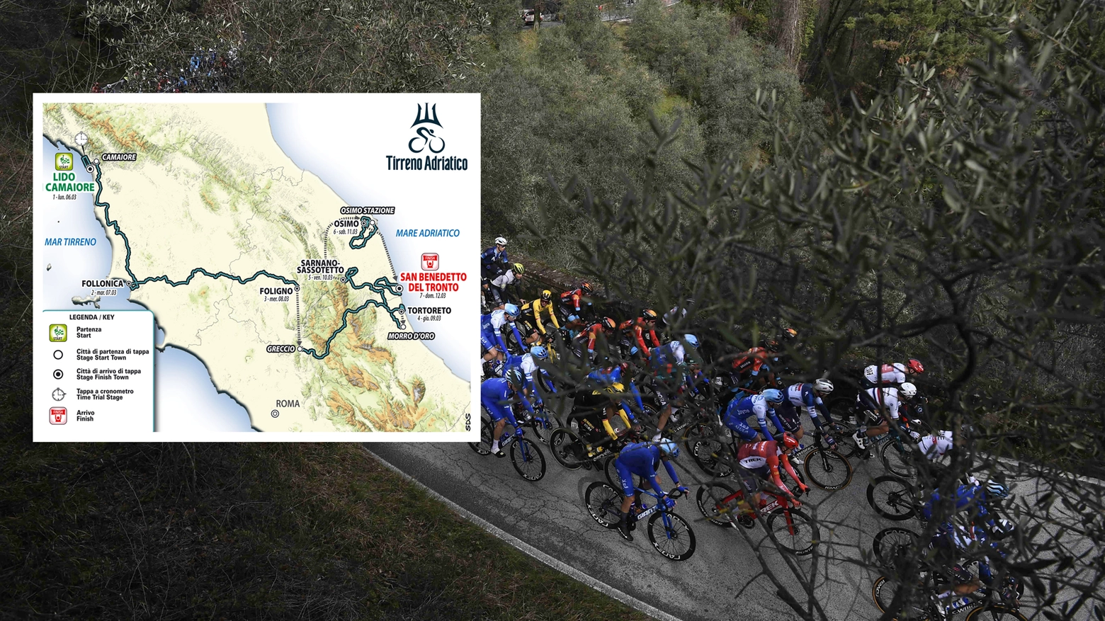 Tirreno-Adriatico: la guida della corsa nelle Marche