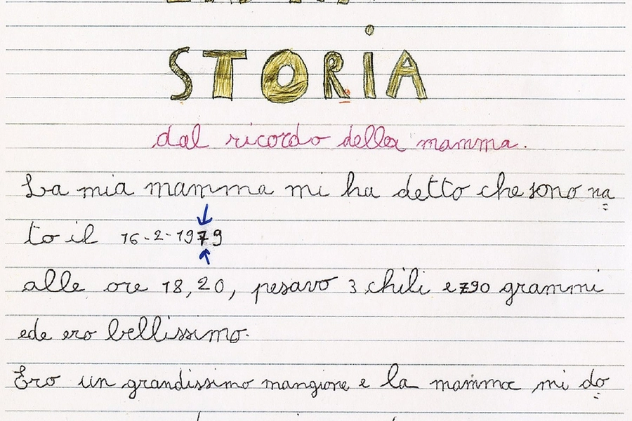 'La mia storia': il quaderno di Valentino Rossi alle elementari