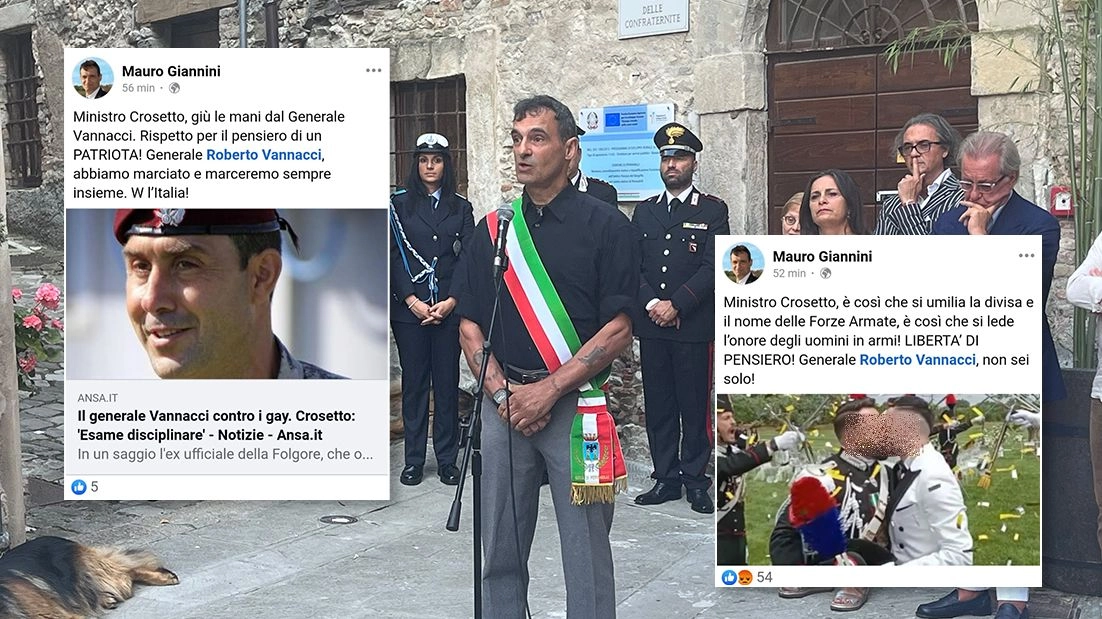 Il sindaco di Pennabilli Mauro Giannini e i post a difesa del generale Vannacci