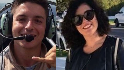 Tommaso Battini, morto a 23 anni; a destra, la sua fidanzata Sophie Pecci