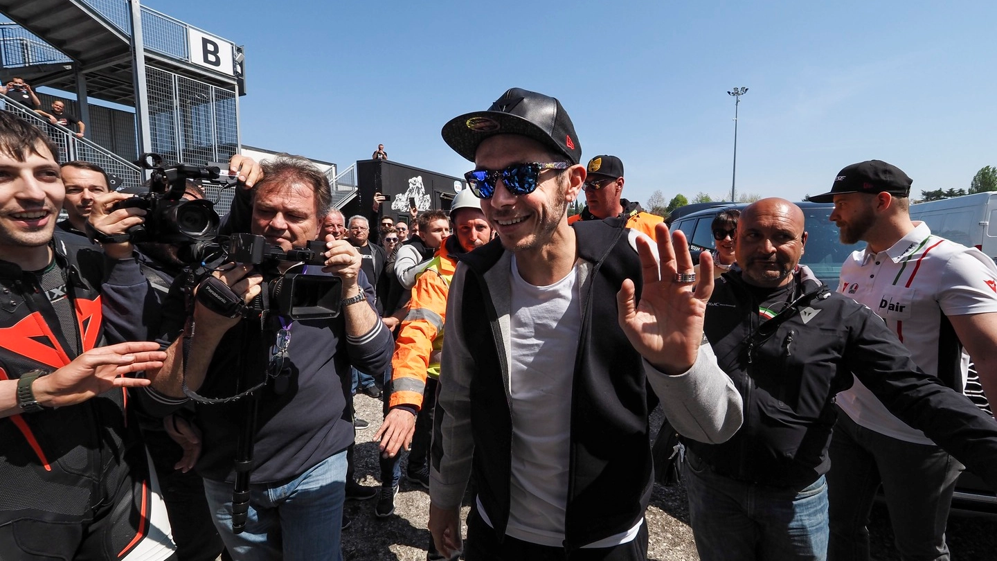 Valentino Rossi oggi a Misano (foto Petrangeli)