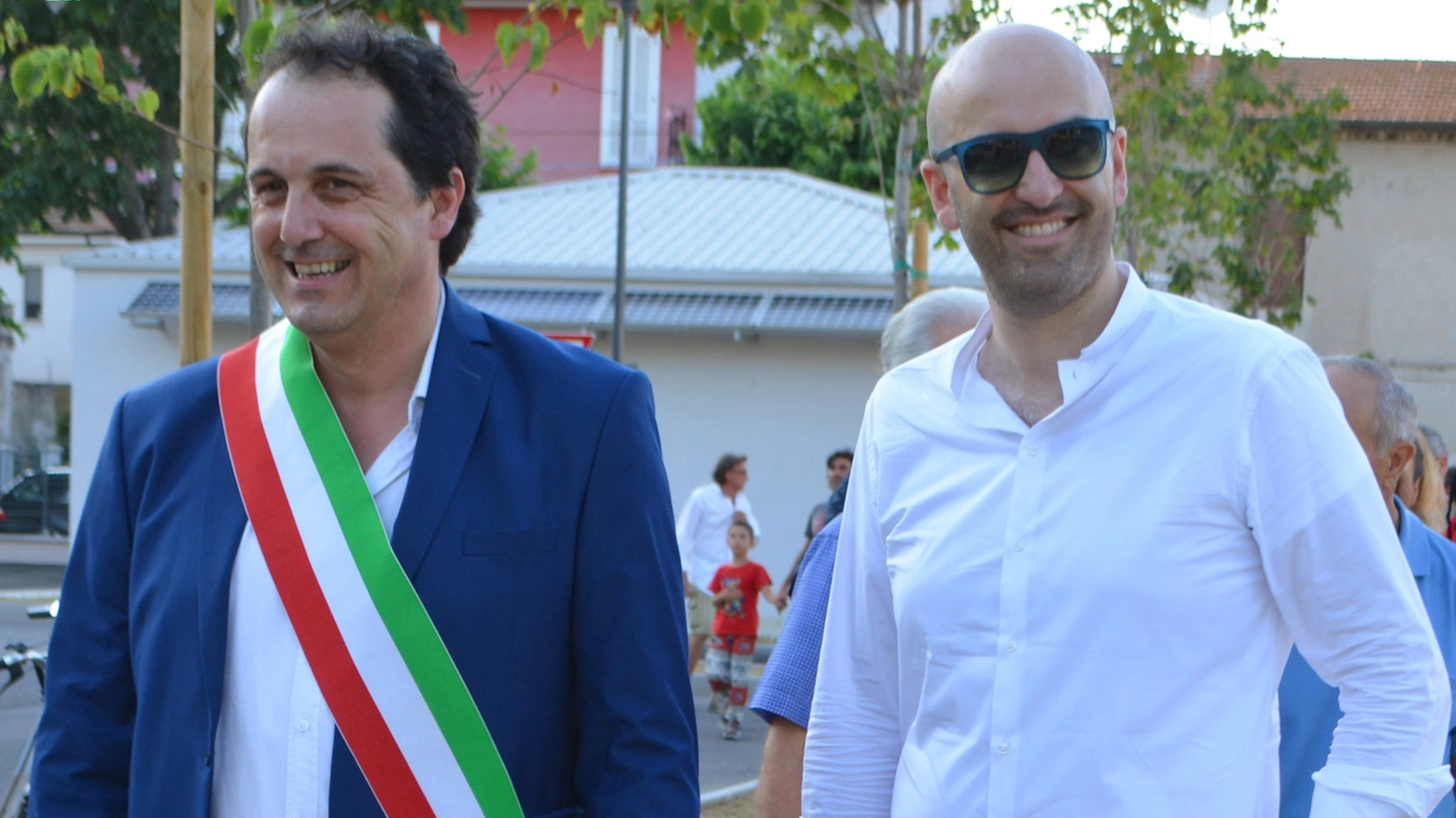 Il sindaco Damiano Costantini e l'assessore Francesco Favi