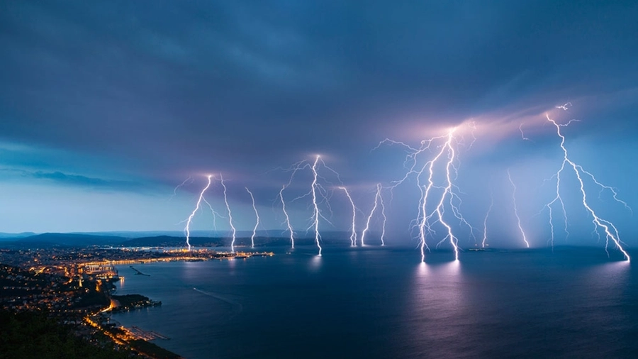 Fulmini sul golfo di Trieste
