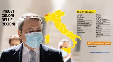 Zona gialla Italia: ecco i nuovi colori delle regioni. La mappa