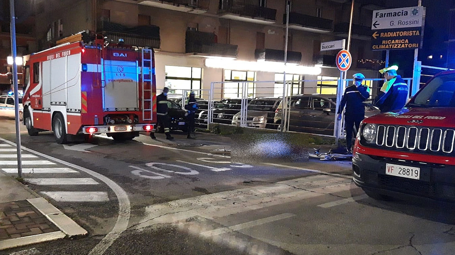 Pesaro, incidente mortale in via Buccari (Fotoprint)