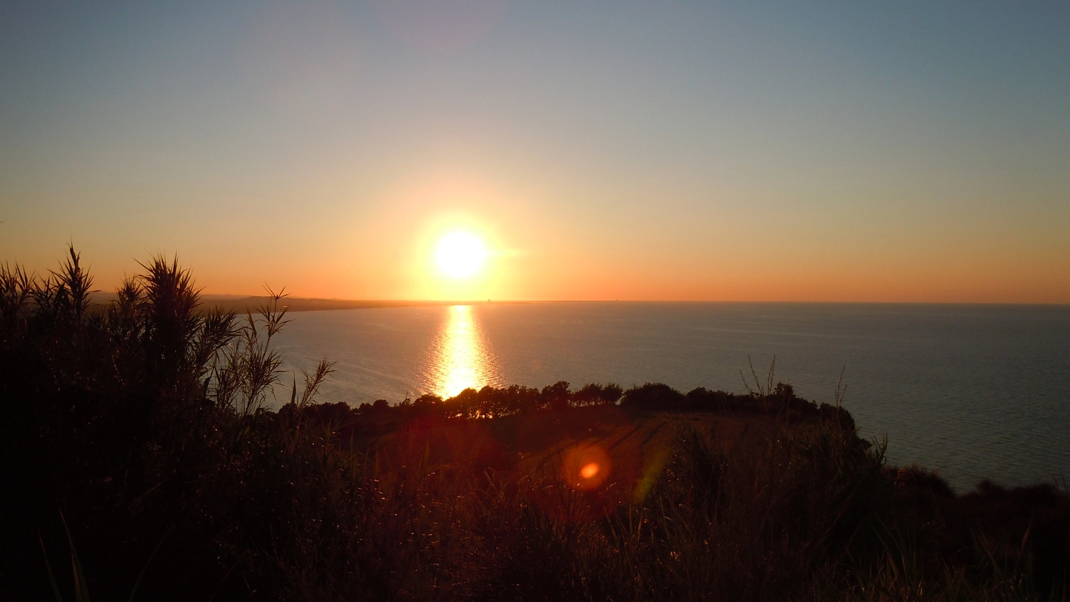 Il tramonto sul mare a Pesaro