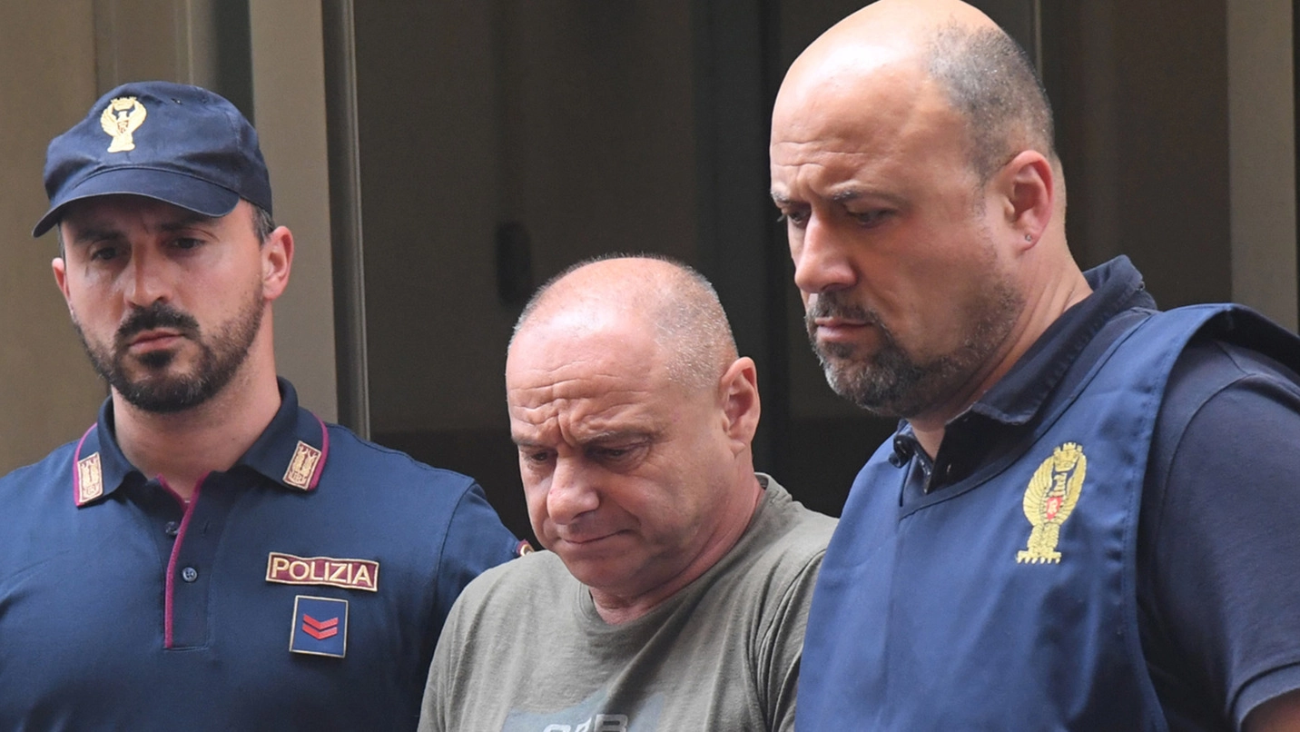 Stefano Monti al momento dell’arresto (Fotoschicchi)