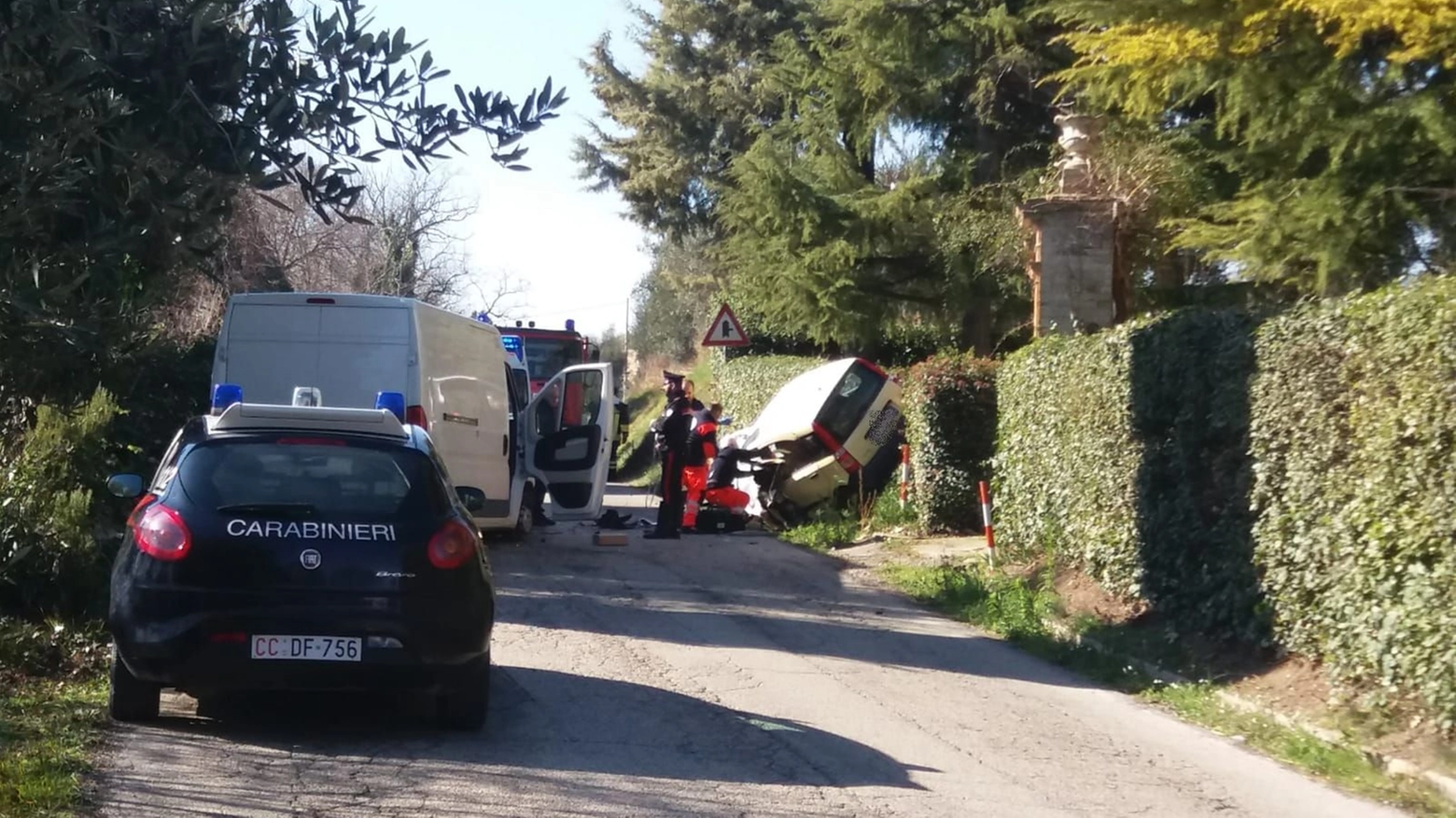 Incidente mortale a Servigliano, la vittima è una donna (Foto Zeppilli)