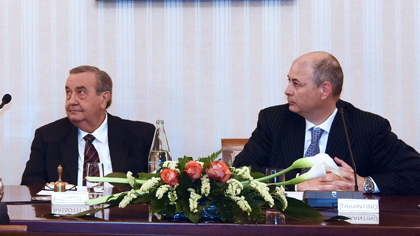 Da sinistra, il presidente della Fondazione Alfio Bassotti e Mauro Tarantino