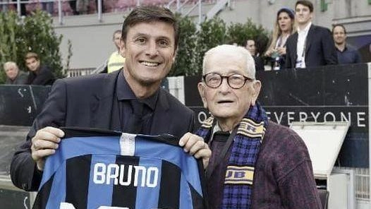 Addio a nonno Bruno. Stava per compiere 104 anni, per i cento fu festeggiato dall’Inter