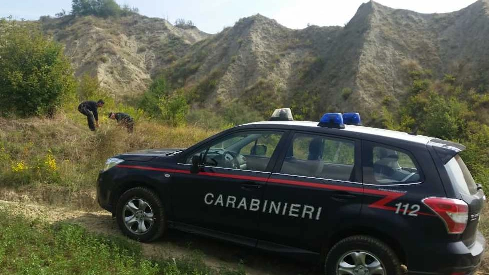 I carabinieri sul luogo del ritrovamento