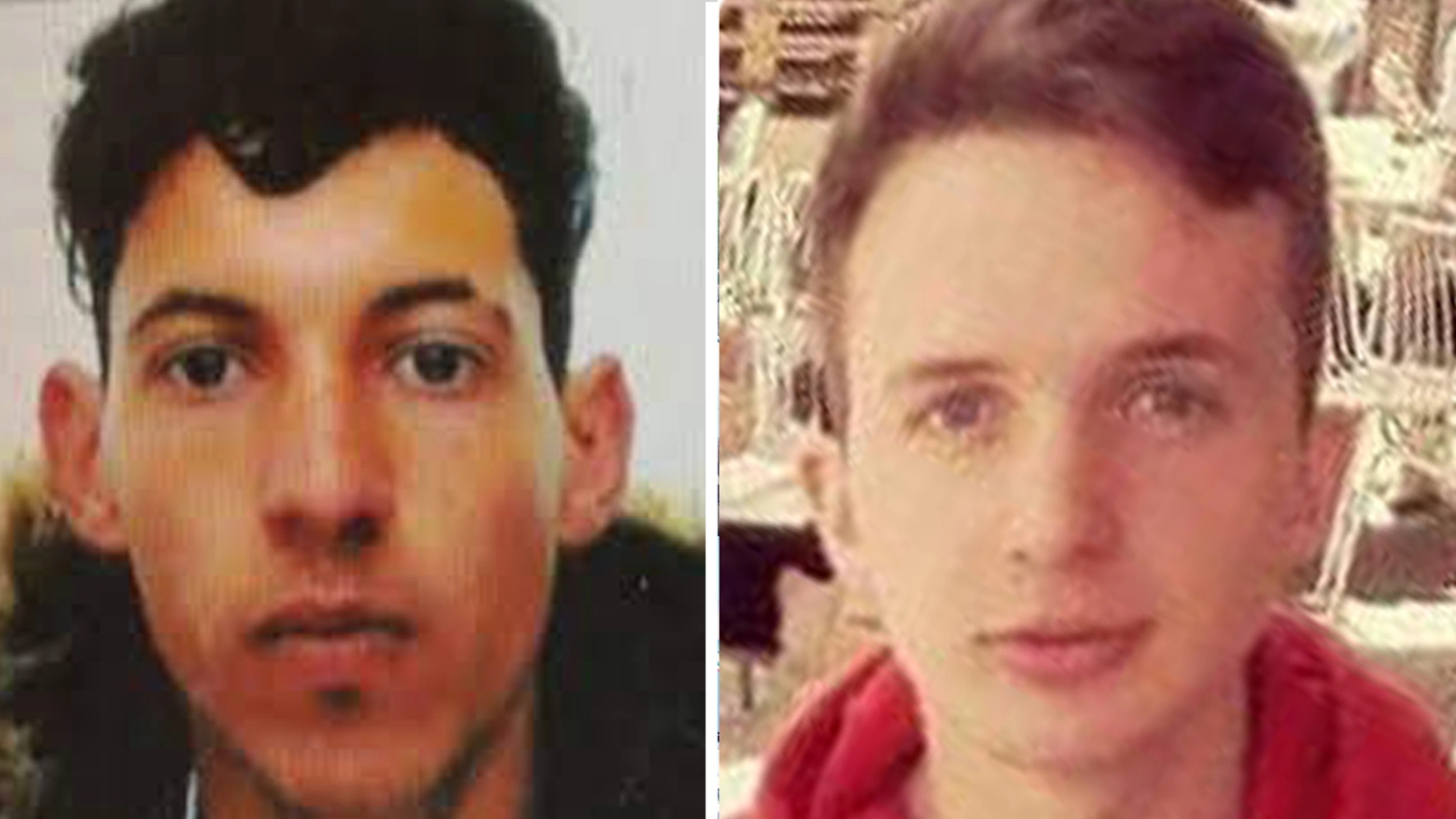 Omicidio di Sirolo: Fatah Melloul (sinistra), il 27enne algerino accusato di aver ucciso con una fiocina il 23enne albanese Klajdi Bitri (a destra)