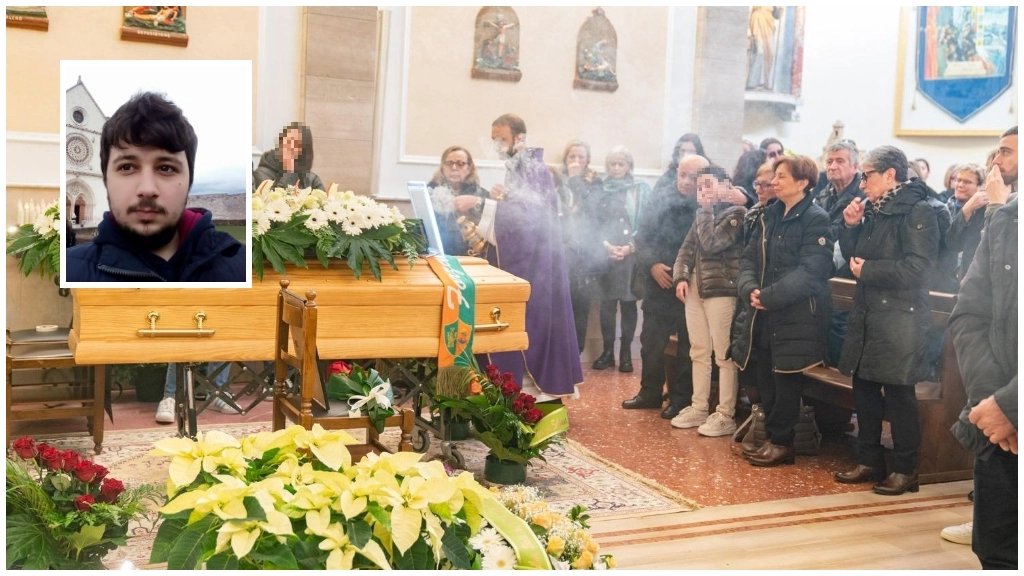 I funerali di Marco Corvatta, morto a 28 anni (foto Zeppilli)