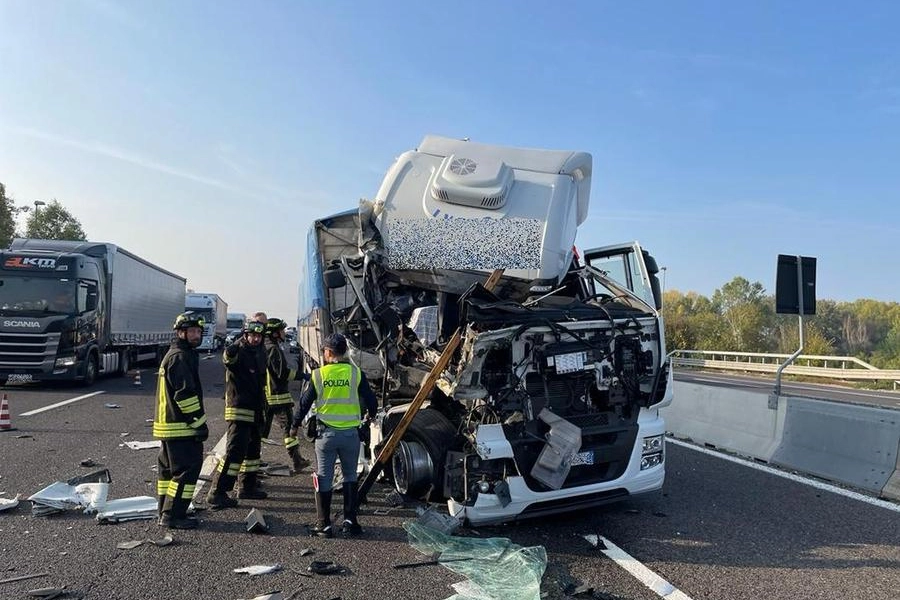L'incidente oggi in A1 tra Reggio Emilia e Modena