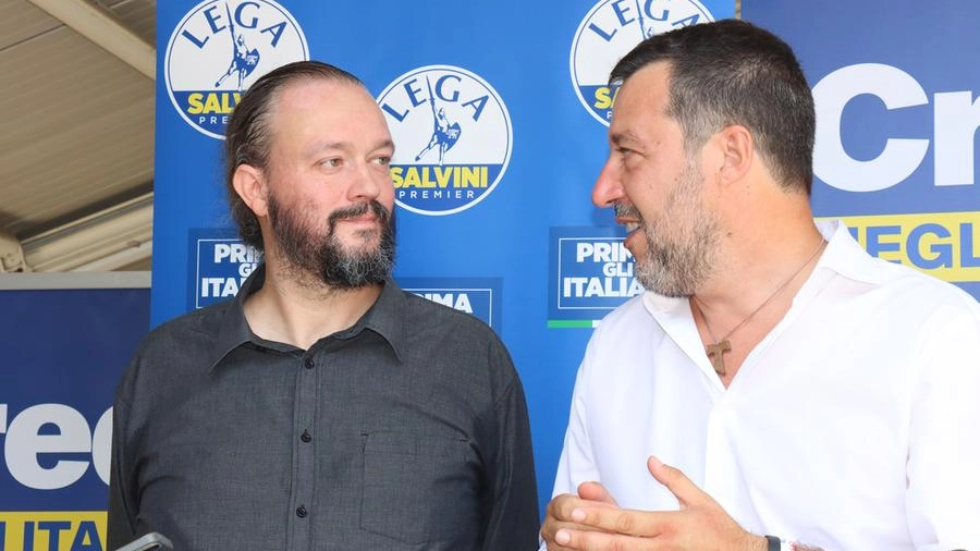 Il sindaco Alan Fabbri con Matteo Salvini (Businesspress)