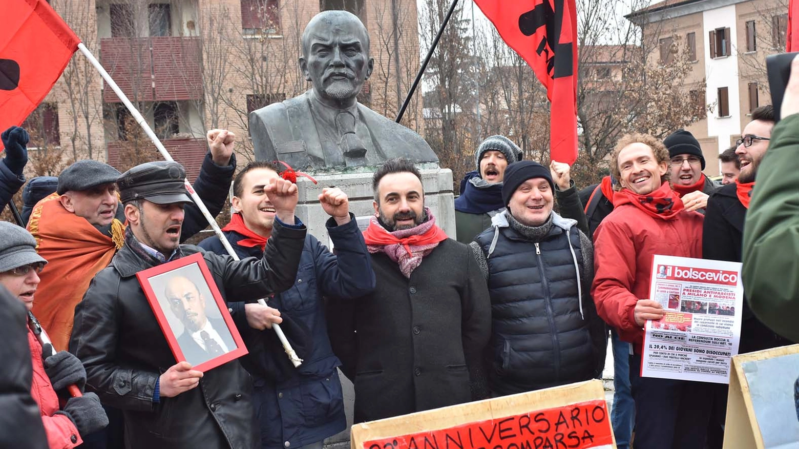 Il busto di Lenin a Cavriago