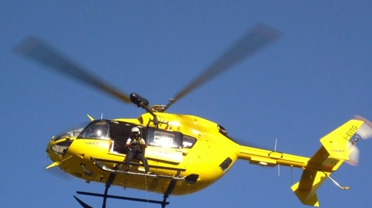 L'elicottero di Pavullo intervenuto a Fanano