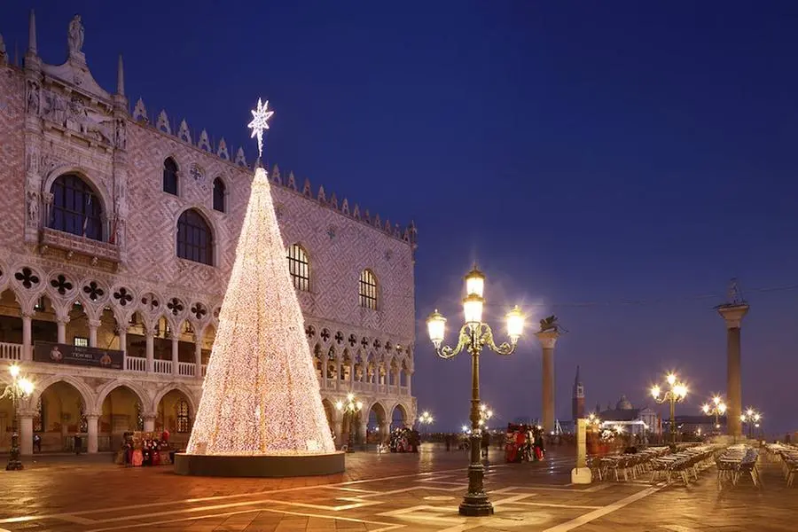 Albero di Natale in piazza San Marco a Venezia