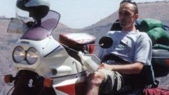 Saverio Maionchi in sella alla sua moto
