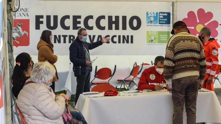 Il nuovo centro vaccinale a Fucecchio (foto Gasperini/Germogli)