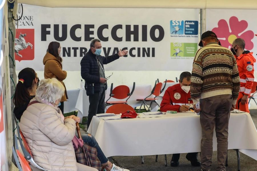 Il nuovo centro vaccinale a Fucecchio (foto Gasperini/Germogli)