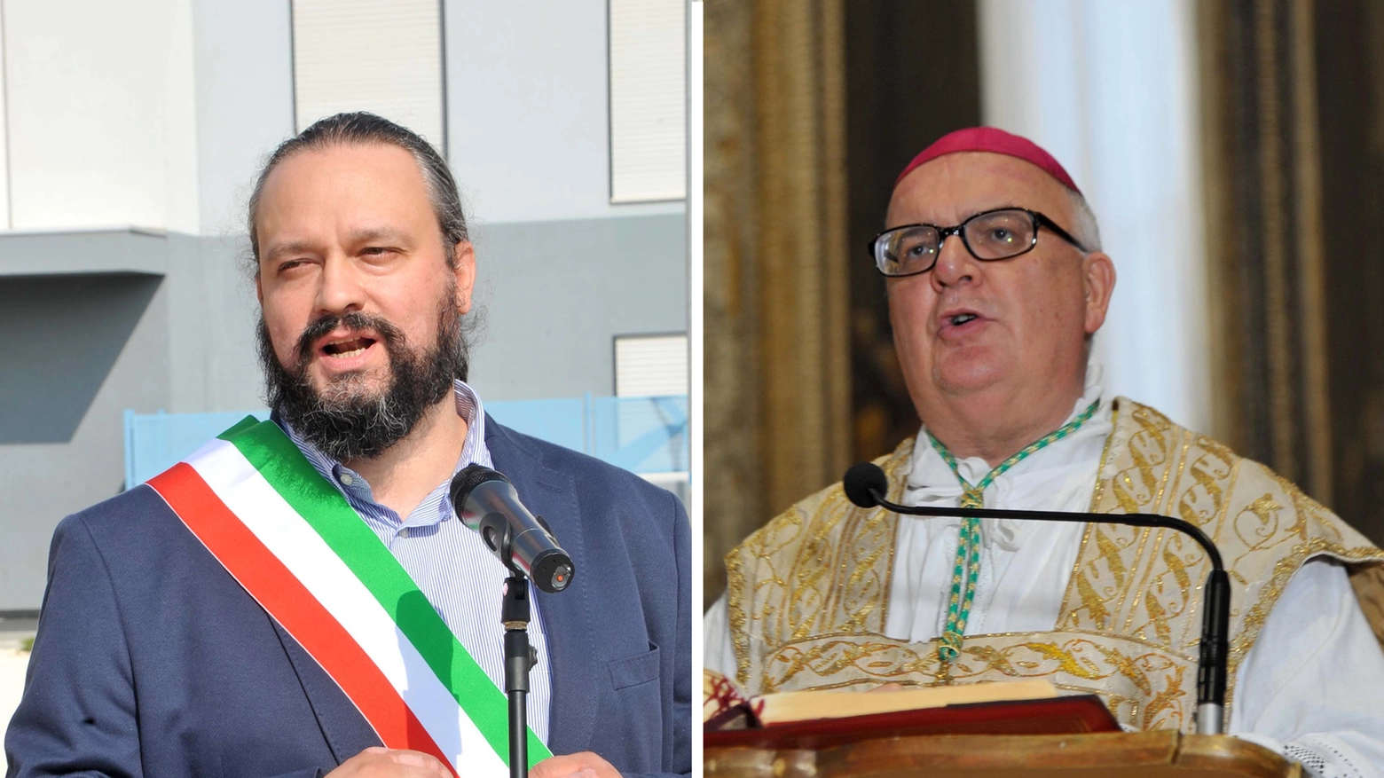 Alan Fabbri e Gian Carlo Perego, sindaco e arcivescovo di Ferrara