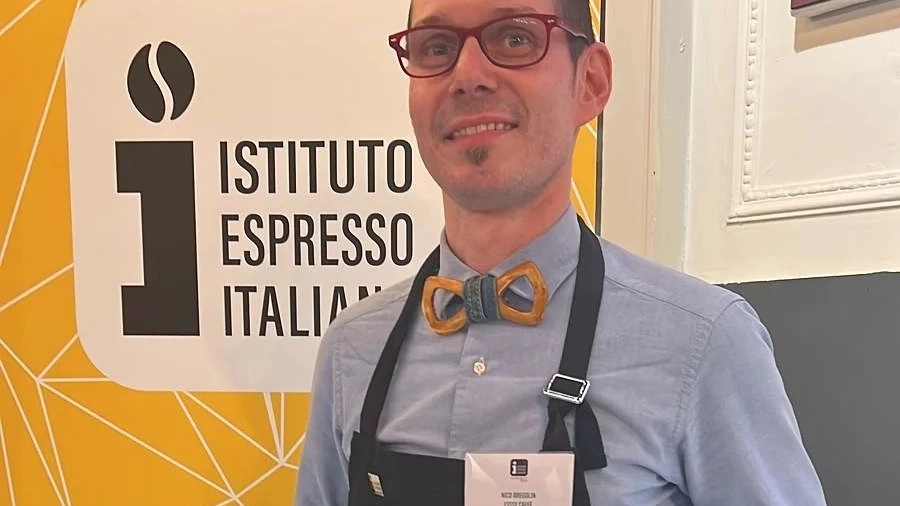 Nico Bregolin, primo premio di migliore professionista in tema di espresso e cappuccino