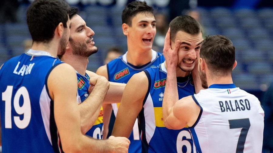 Europei volley maschile, Giannelli e Balaso durante Italia-Serbia (Ansa)