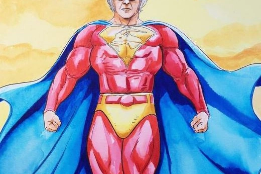 Vittorio Sgarbi in versione Superman, o ‘Sgarbiman’