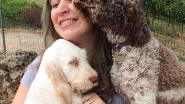 Chiara Capanni con gli amati cani