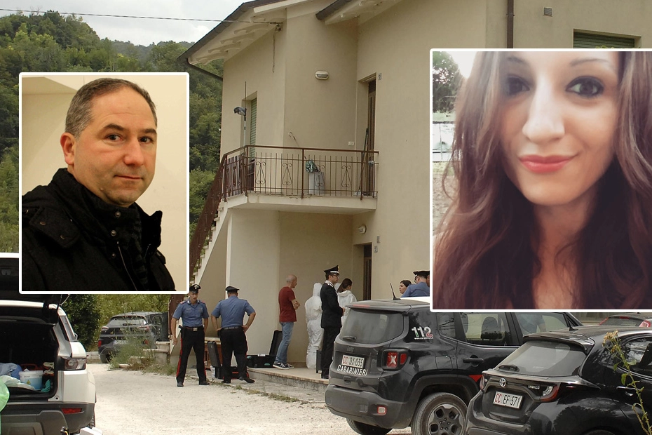 Omicidio a Fossombrone, a destra la vittima Marina Luzi, a sinistra l'omicida Andrea Marchionni