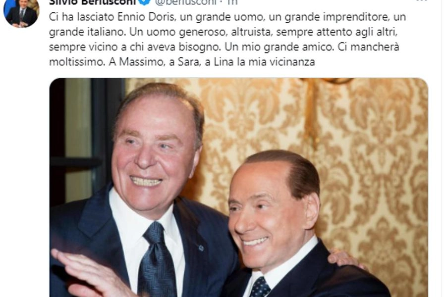 Ennio Doris con Silvio Berlusconi