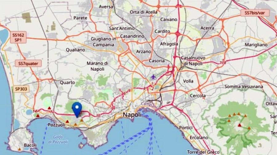 Terremoti: scossa 3.6 ai Campi Flegrei, Napoli 29 marzo 2022