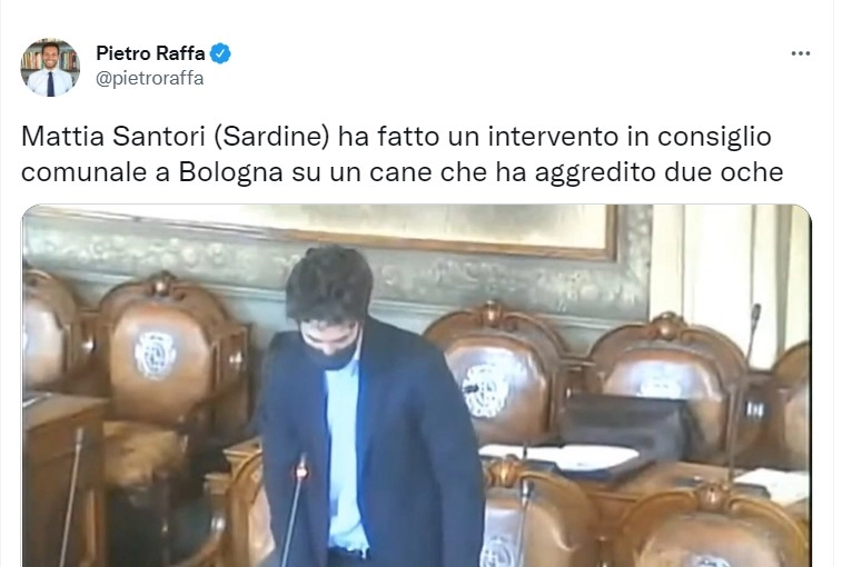 L'intervento di Mattia Santori - il video di Twitter