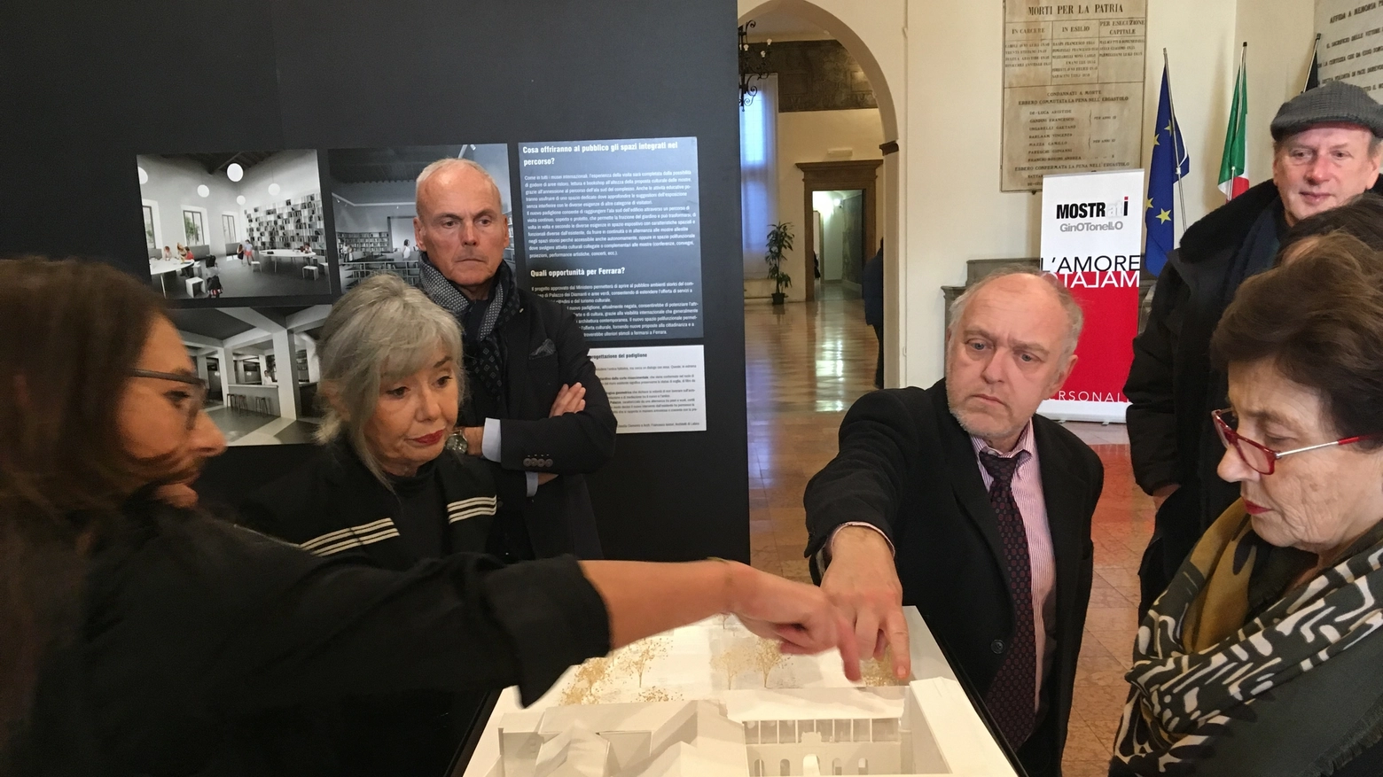 Natascia Frasson e Tiziano Tagliani spiegano il progetto del palazzo dei Diamanti