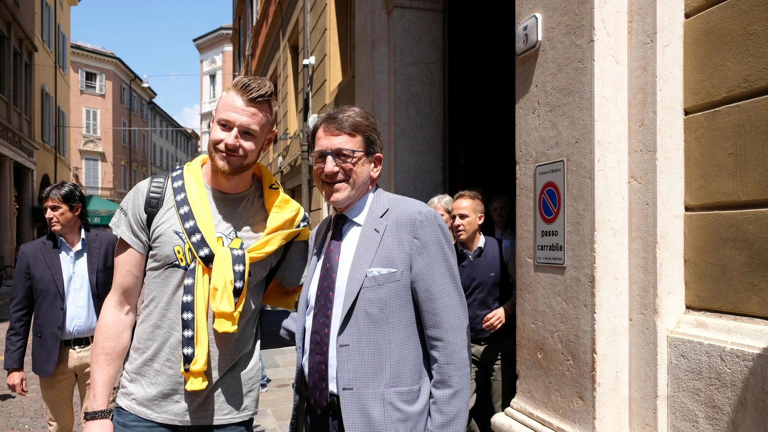 Zaytsev con il sindaco Muzzarelli (FotoFiocchi)