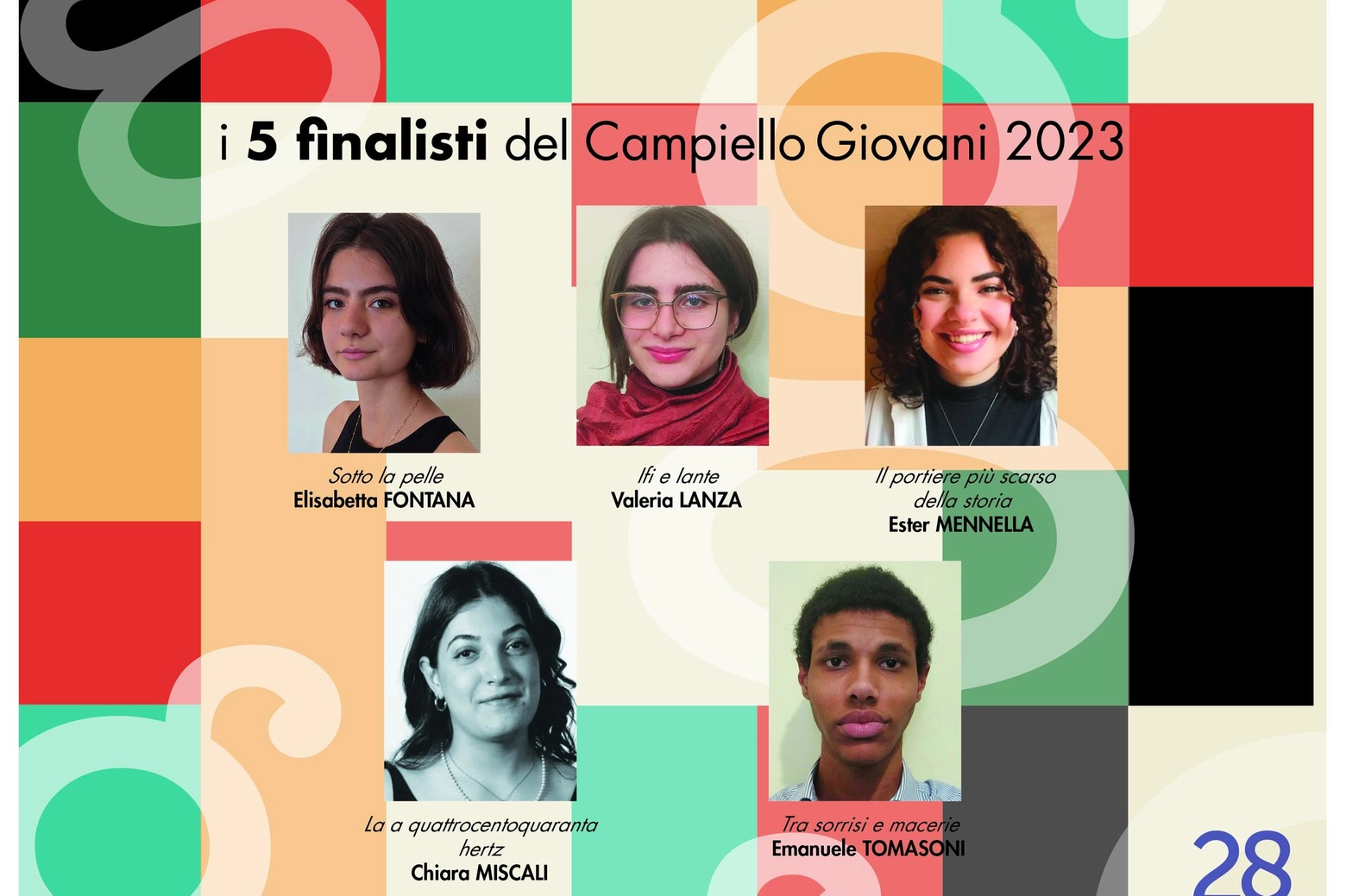 I cinque finalisti del premio Campiello Giovani 2023
