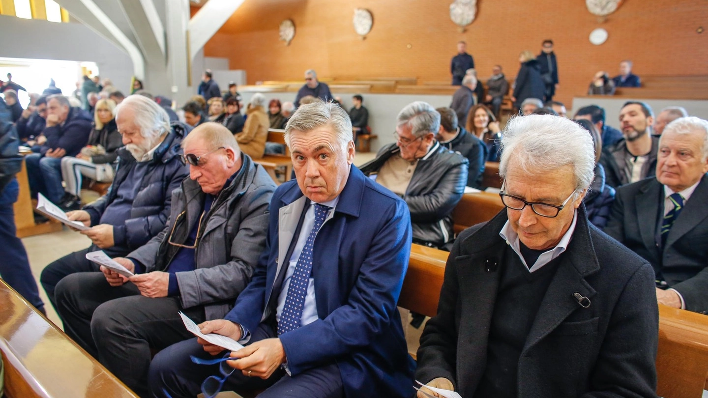 Rimini, Ancelotti ai funerali di Albero Bucci (Foto Bove)