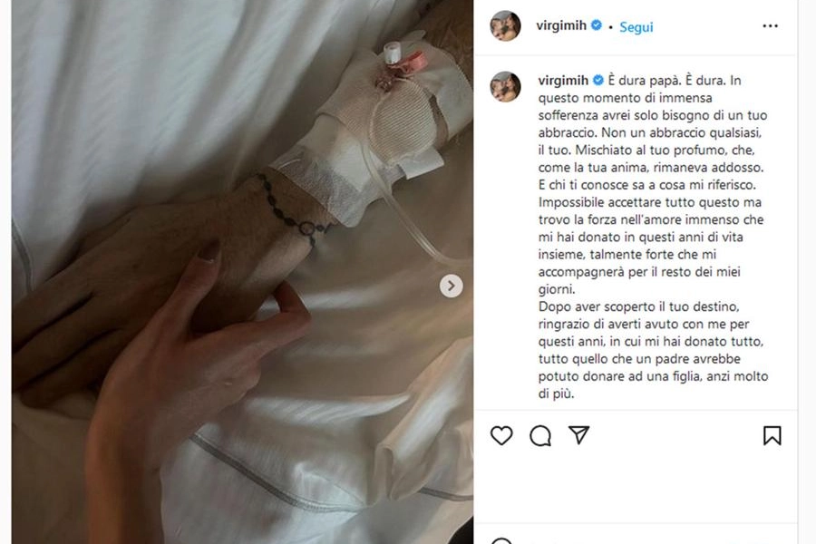 Il post su Instagram di Virginia Mihajlovic per il padre Sinisa