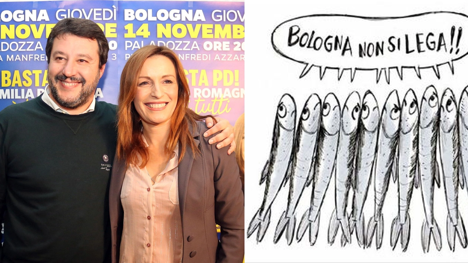 Salvini sarà a Bologna giovedì, flash mob delle 'sardine' sul Crescentone