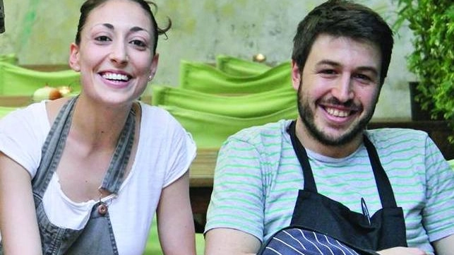 Camilla Corbelli e Mariano Guardianelli, i giovani titolari del ristorante Abocar due cucine