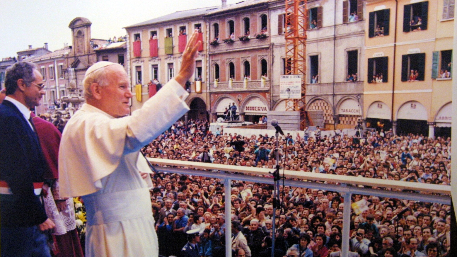L’accoglienza a papa Wojtyla a Cesena