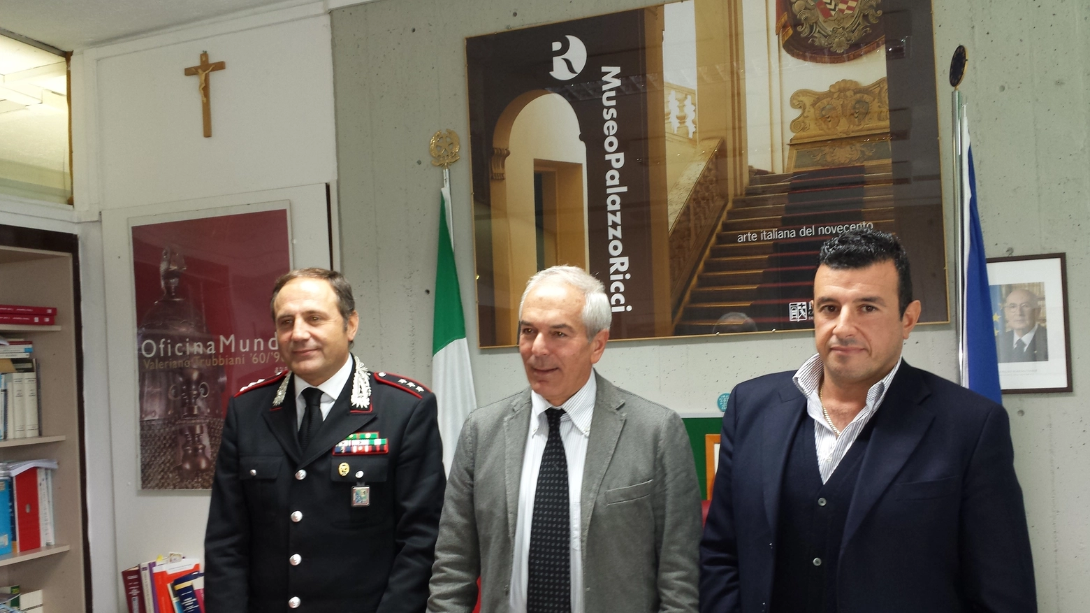 La Musta, comandante carabinieri di Tolentino, il procuratore Giorgio e il capo della squadra mobile