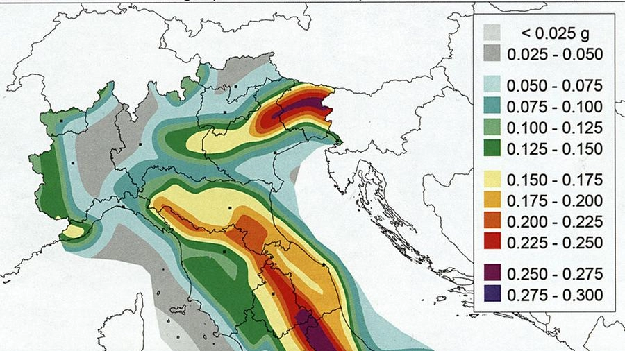 La mappa di pericolosità sismica dell’Italia
