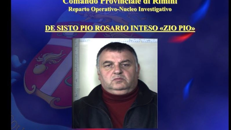 Pio Rosario De Sisto in una foto segnaletica al momento dell’arresto del 2016