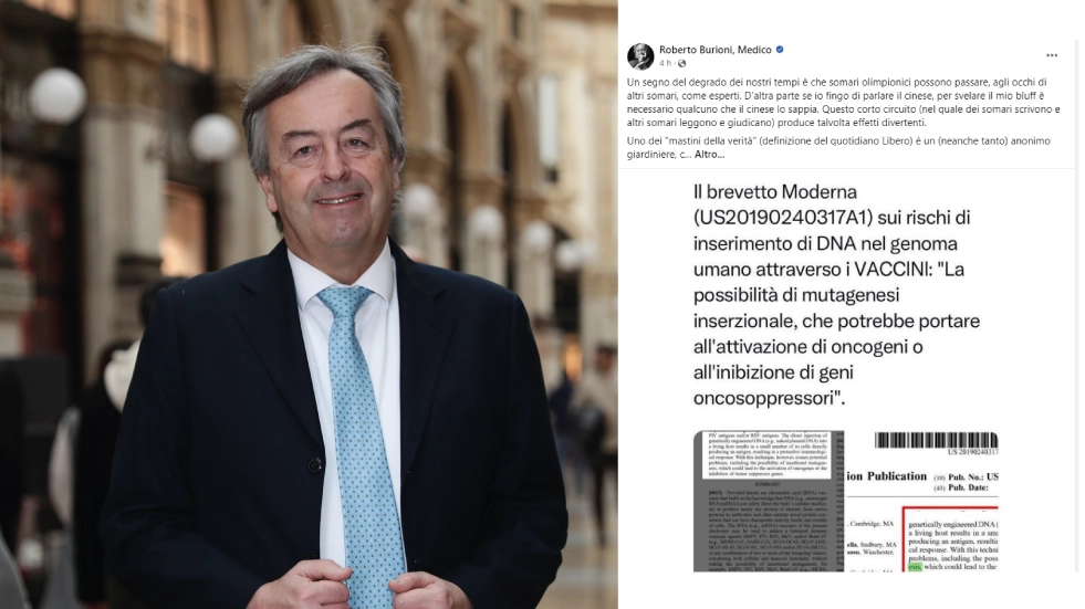 Roberto Burioni e il suo post sui social che smaschera una fake news sui vaccini