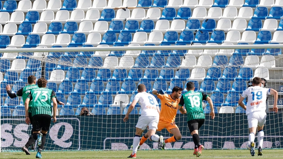 Il gol dell'1-1 di Domenico Berardi